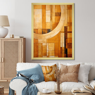 Bronze Brilliance Symetry II - formes abstraites, impressions sur toile