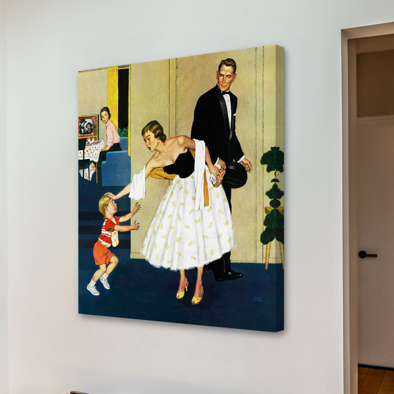 «Formal Hug» par Amos Sewell, reproduction sur toile tendue, H 48 po x l 40 po