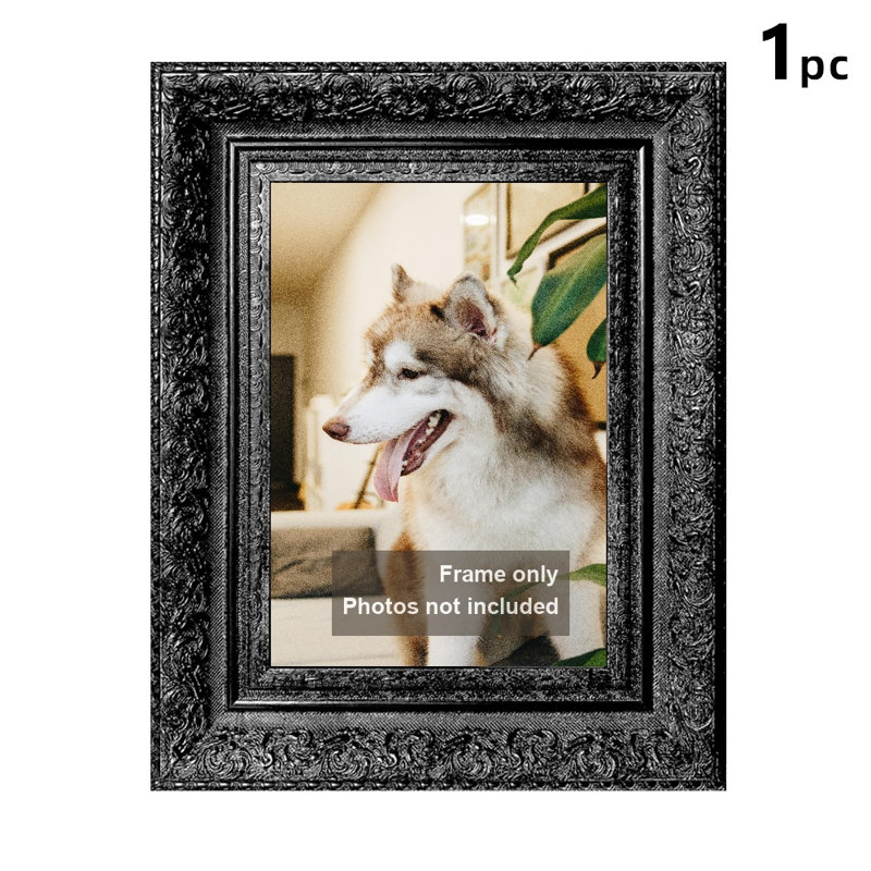 Cadre photo décoratif 1 pièce 5 "x 7" noir pour affichage mural et de table, Black, 1, 5" W x 7" H