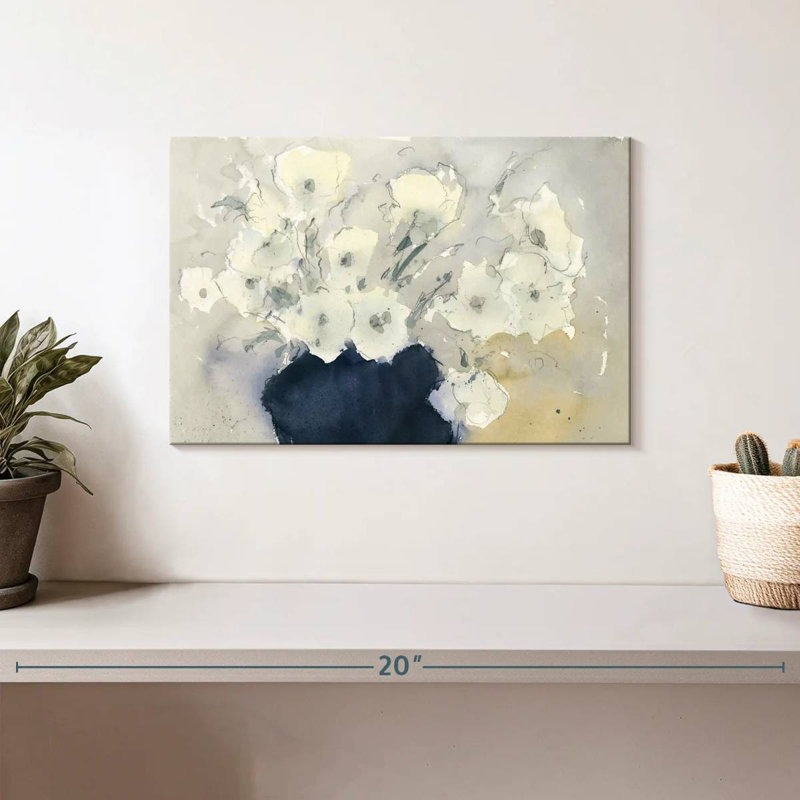 Bouquet Harnek laiteux blanc, H 8 po x l 12 po