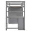Lit mezzanine simple avec tiroirs, bureau et garde-robe gris-298069907-298069908