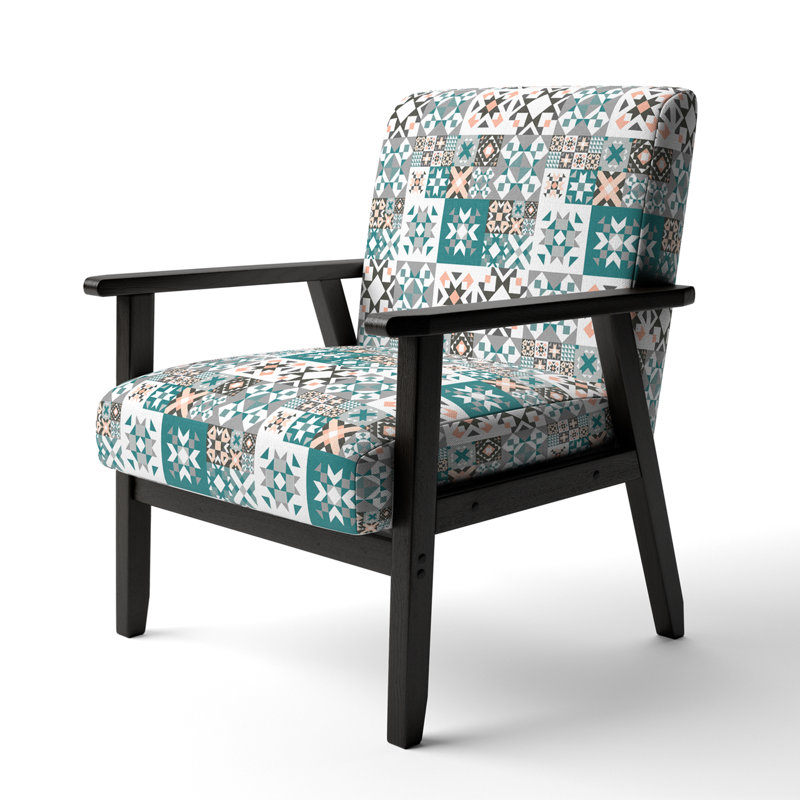 Fauteuil d'appoint rembourré multicolore