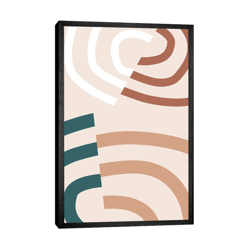 Linea VIA - Print on Canvas, 66.04 cm H x 45.72 cm W, Black Framed