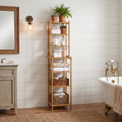 Solana Solid Wood Bathroom Shelves
