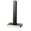 Lampe de table haute 30 po en métal et polyrésine avec finition espresso foncé, abat-jour en tissu