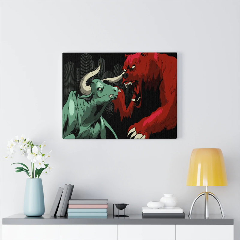 Stock Market - impression sur toile tendue, H 11 po x l 14 po