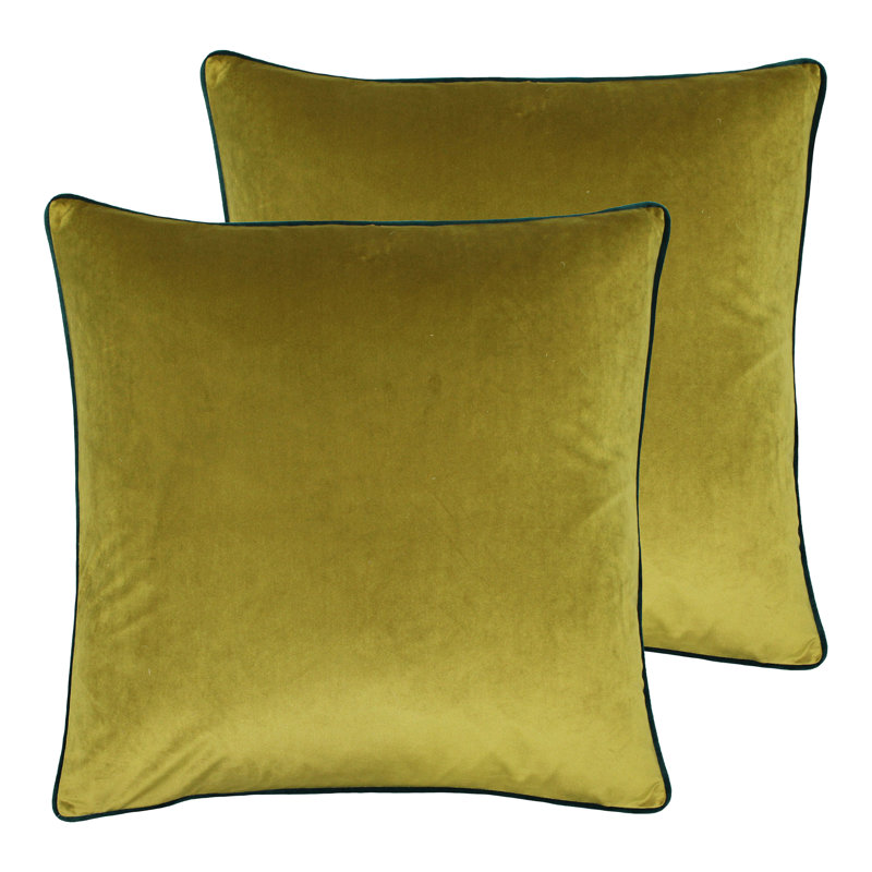 Square Meridian Square Scatter Cushion, Moss/Emerald, Polyester