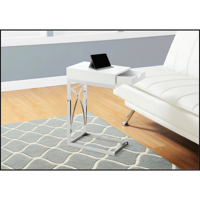 Snack Table with Storage Drawer