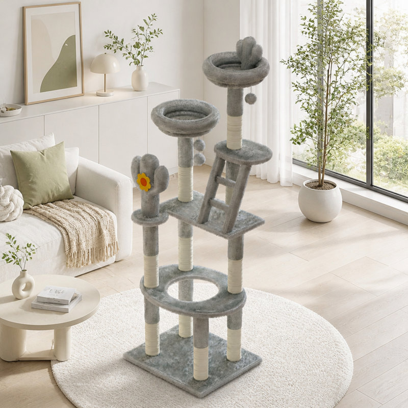 72.05 " H Cat Toys and Cat Perch