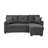 76.5" Linen Blend Upholstered Sectional With Pull-Out Bed And Chaise Storage-439758581