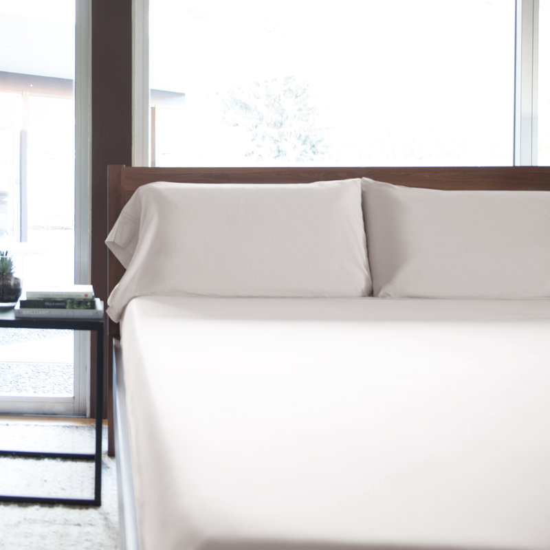 Kera Rayon from Bamboo Sheet Set, Ivory, Twin Sheet Set with 1 Pillowcase