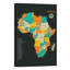 Africa Map by Jazzberry Blue - No Frame Print on Canvas-42156024