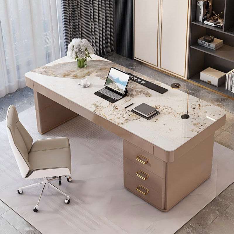 Bureau d'écriture 55,12 "Modern Light Luxury, 29.53" H x 55.12" W x 27.56" D