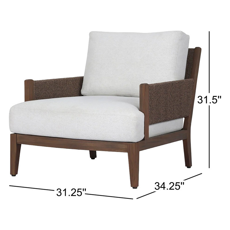 Brewer Outdoor Teak Lounge Chair