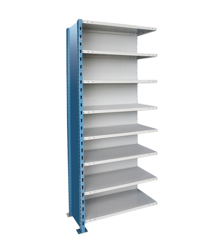Étagère à 7 tablettes de style fermé h-poteau à haute capacité, L 36 po x P 18 po x H 87 po, 800 lb
