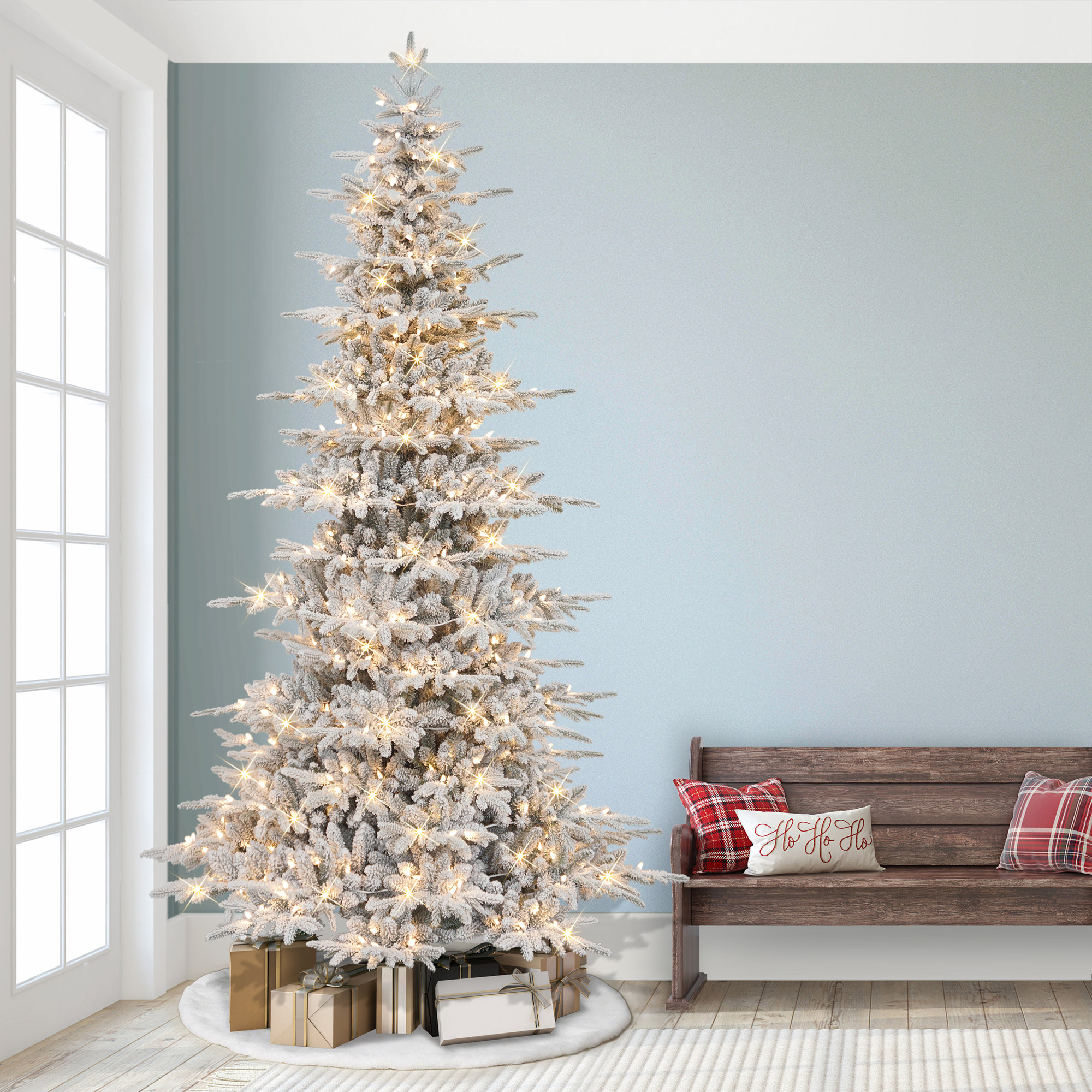 Gervon Lighted Artificial Fir Christmas Tree