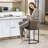 Upholstered Counter Height Bar Stools, 25.5'' H Modern Barrel Counter Stools With Backs And Arms, Metal Legs, Accent Barstools For Kitchen Island/Breakfast Bar/Home Pub-109916554-109916553