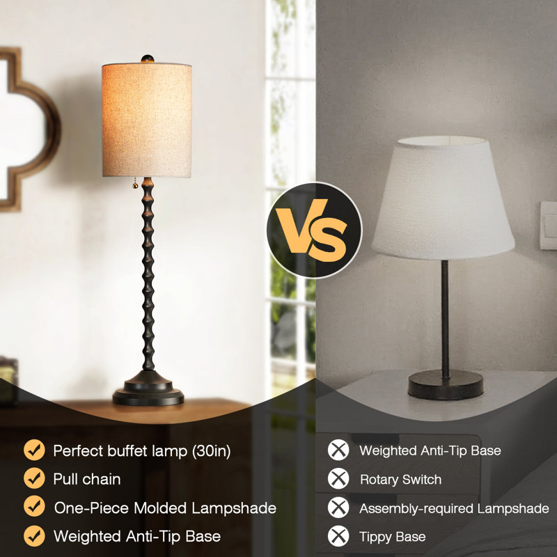 Pavanjit Buffet Lamps Table Lamps Unique Artistic Design Shade for Console Table at Landing Erea, Entryway, Buffet or Sideboard Table at Dinning Room