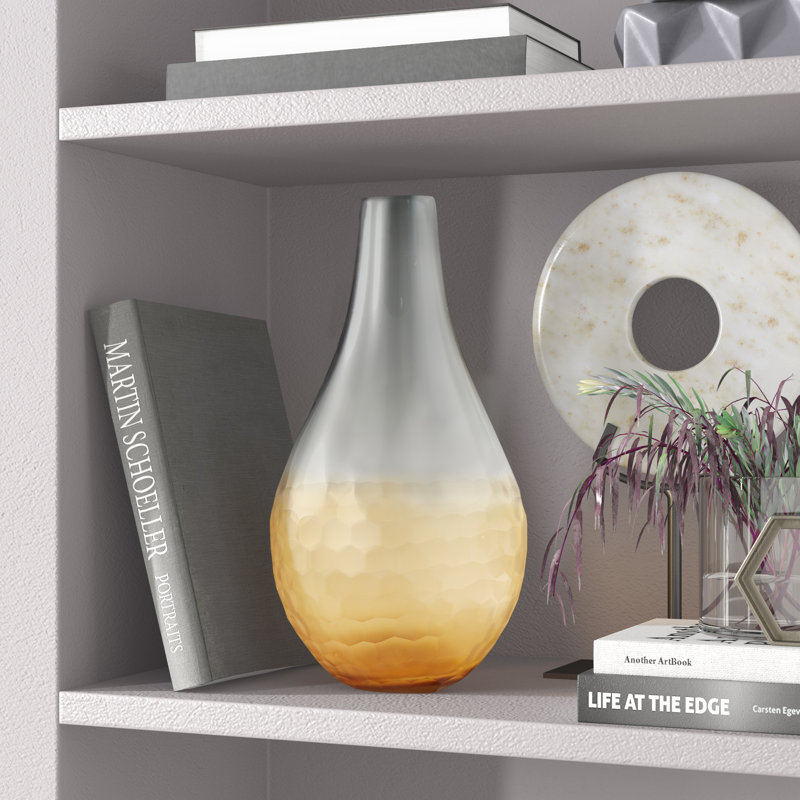 Liliana Ceramic / Porcelain Table Vase, 15.25" H x 8.5" W x 4.5" D