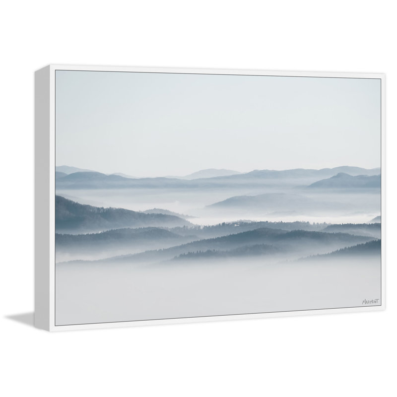 Foggy Mountain View by Marmont Hill - Painting, 30cm H x 45cm W, Canvas