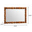 Miroir mural rétro vintage en bois massif sculpté