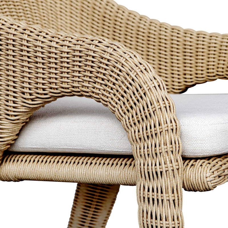 Fauteuil d'extérieur en osier Dason Kavali