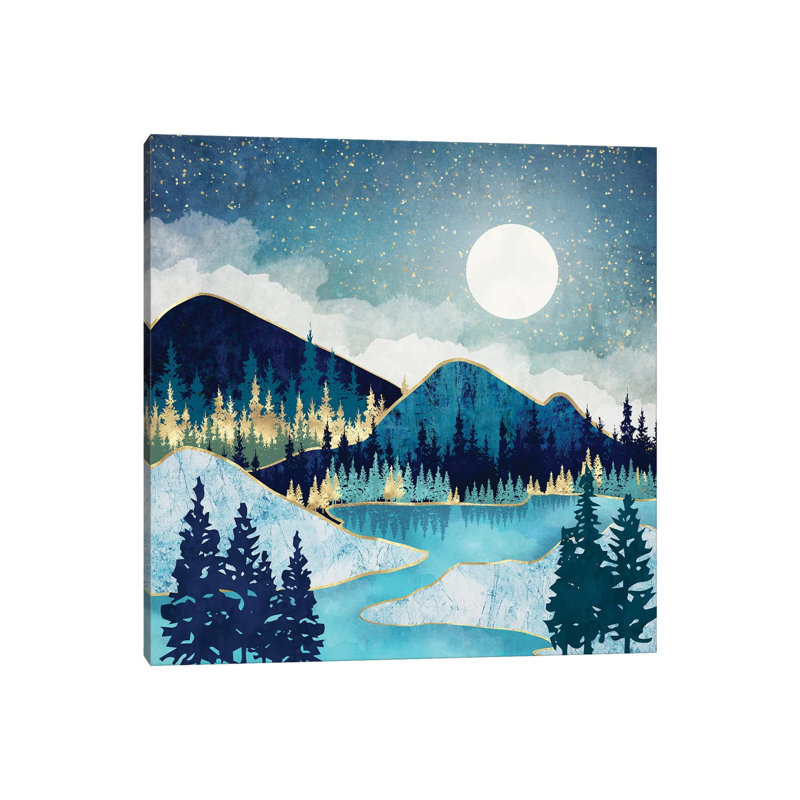 Étoiles du matin - imprimé, Toile tendue, H 12 po x l 12 po x P 0,75 po