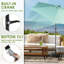 Parasol d'extérieur pour l'extérieur avec bouton-poussoir inclinable-941306439