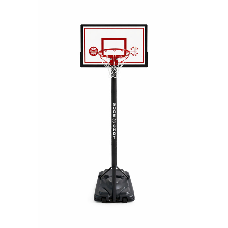 Sure Shot Game Telescopic Portable Basketball Hoop and Ball Set with White Backboard - BE Approved