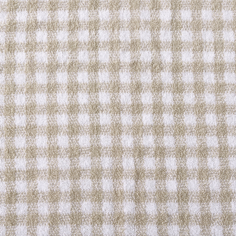 Laura Ashley Ginny 3 Piece 100% Cotton Towel Set, Light Tan/Beige/White