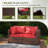Wicker Outdoor Patio Sofa-2126252598