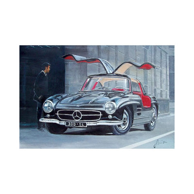 " 1954-1957 Mercedes-Benz 300 SL Gullwing II " by Sinisa Saratlic Painting Print