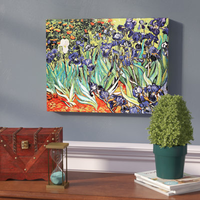 Miko «Irises» par Vincent van Gogh, impression emblématique de Van Gogh, fleur mauve et bleue, art mural botanique