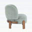 Fauteuil à oreilles confortable avec pieds en bois pour un confort élégant-416438221