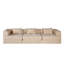 Canapé-lit convertible au sol, canapé à compression avec structure de forme fixe, conception modulaire désossée, aucun assemblage requis - chenille beige-1381711069