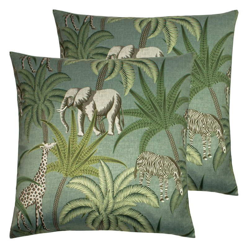Floral Square Throw Cushion, Polyester