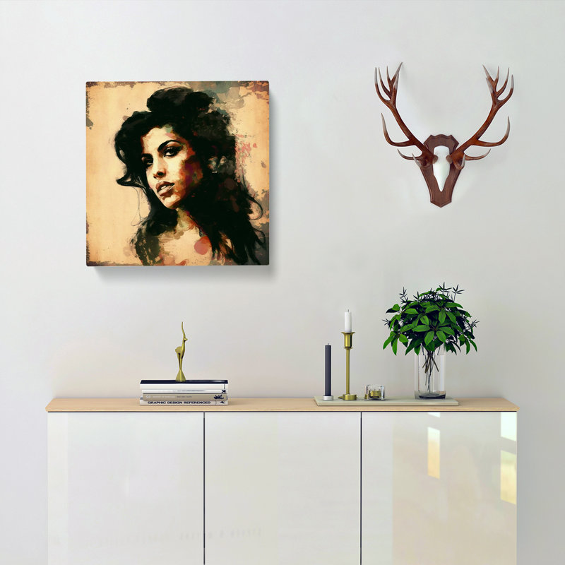 Amy Winehouse Vintage Art - Wrapped Canvas, 50cm H x 50cm W x 3cm D