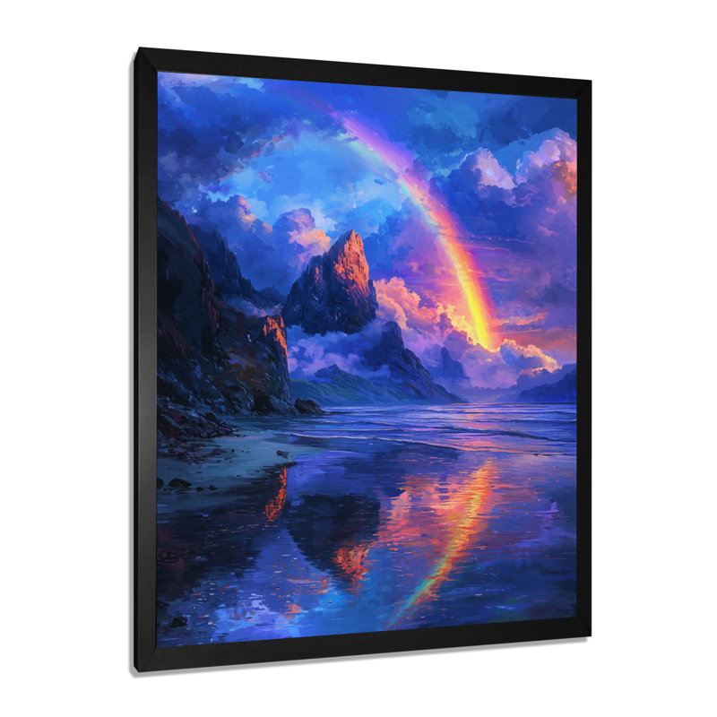 Lydd - paysages, art mural sur toile, Noir, H 20 po x l 12 po, Reproduction encadrée d'une seule photo