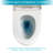 White Ceramic Toilet - Dual Flush, Space Design With Glaze To Stains And Scratches