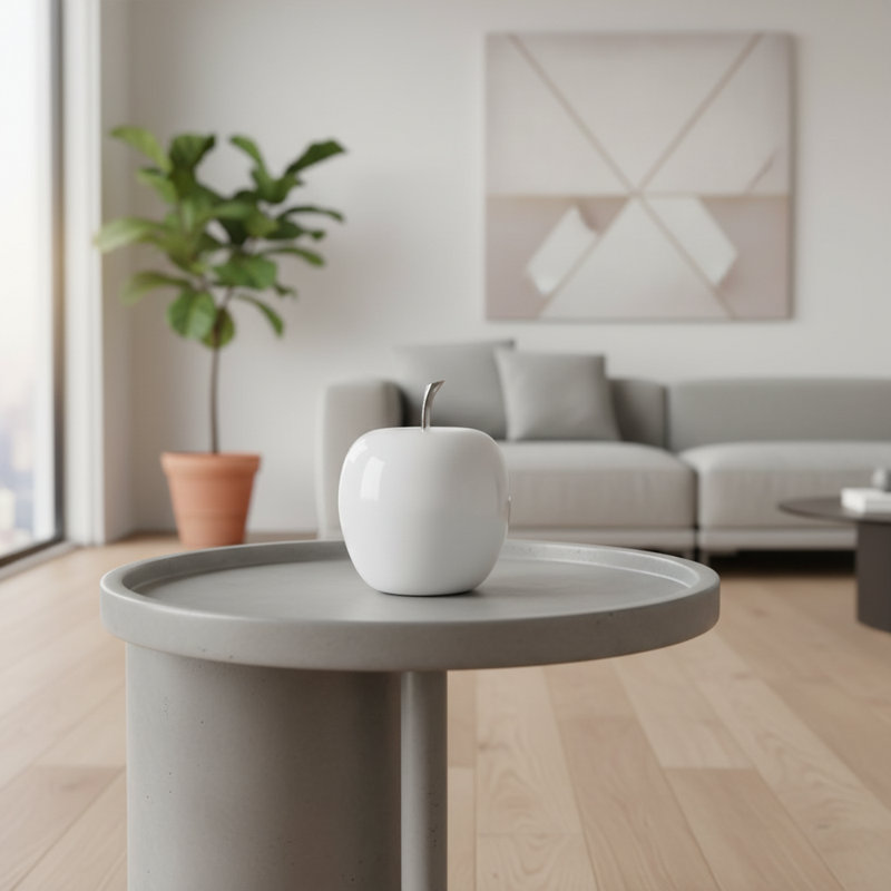 Sculpture de table Annebelle, H 8 po x l 6 po x P 6 po, Blanc