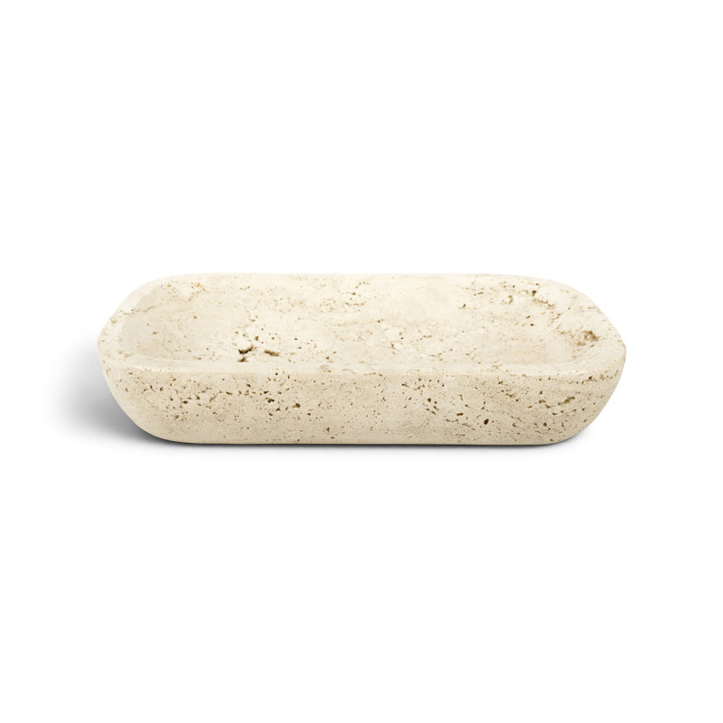 Joel Beige Travertine Tray, Beige Travertine