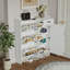 Range-chaussures blanc avec 4 portes et 1 tiroir, grand espace de rangement