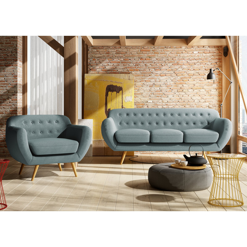 Millicent 3 Seater Sofa, Slate Grey