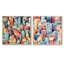 Bâtiments urbains aux couleurs pastel douces III - ensemble de 2 collages carrés abstraits-102163420-102163424
