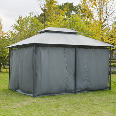 Pavillon de jardin portatif en métal x P 10 pi