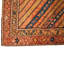 Tapis de couloir rétro rétro fait à la main 3 x 6 multicolore et rouge Anatolian