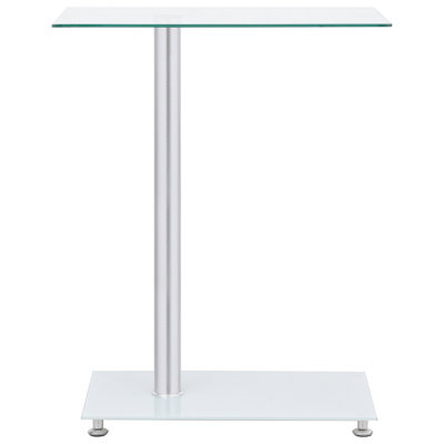 Wabbaseka U-Shaped Side Table Transparent 45x30x58 cm Tempered Glass