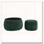 2-Piece Set Round Chenille Storage Ottoman, Equipped with a Drum Shaped Small Stool-1397108813
