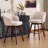 Allis Mid-Century Modern Chenille Fabric Counter Stools,Upholstered Swivel Barstools With Wood Legs,Counter Height Stools with Wingback,Footrest,For Kitchen Island Bar Counter,Beige-1858234491-1855512860