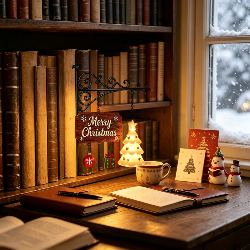 Lumières de bibliothèque de Noël, C